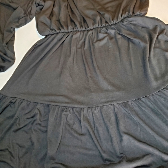 NWT Anne Taylor Ruffle Collar Flare Black Dress Sz S - Picture 12 of 14